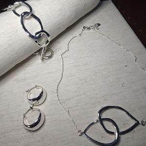 Hammered Silver Costume Jewelry